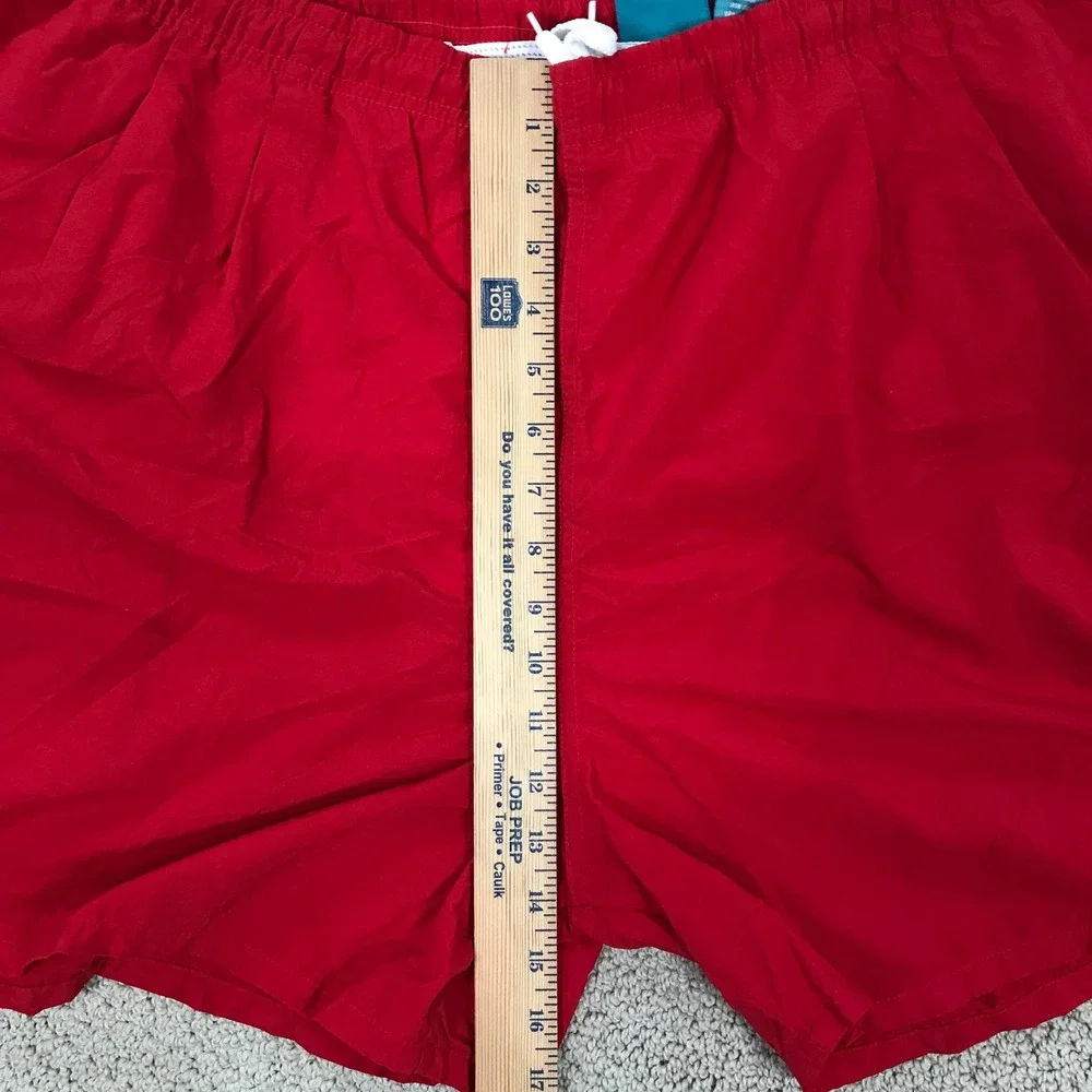 Big Dogs Mens Red Swim Trunks Board Shorts Mesh Lined Size 1X Nylon Athletic